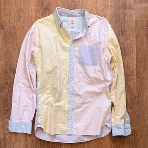 Brooks Brothers Pastel Colorblock Button-Down Shirt in Yellow, Pink & Light Blue